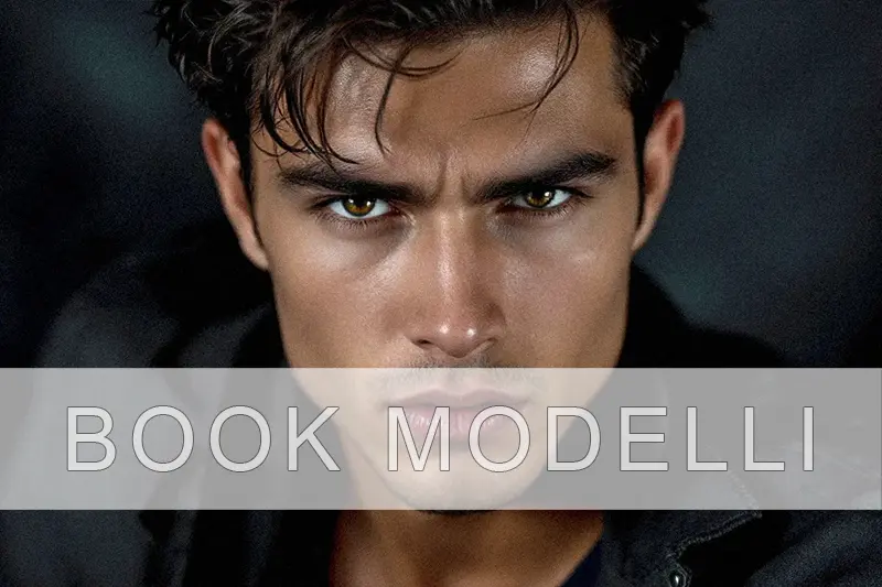 Book fotografico per agenzie: modello in studio a Milano